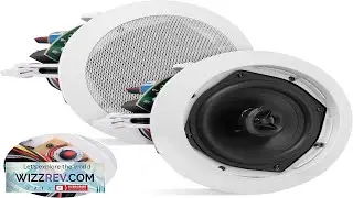 Pyle Ceiling and Wall Mount Speaker 5.25 2 Way 70V Audio Stereo Sound