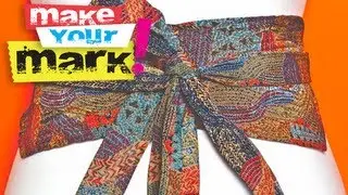 How to make a Necktie Obi Belt DIY