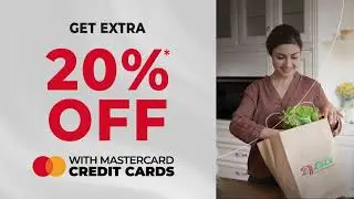 Get an extra 20% OFF with Mastercard Credit Cards