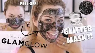 GLITTER FACE MASK?! GLAMGLOW PEEL-OFF MASK REVIEW!