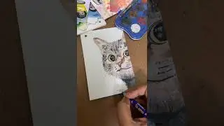 Day-8 | Oka Chinna painting&hellip; Oka Chinna Happiness | watercolour art | Basic | Cat