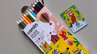 Camlin COLOUR PENCILS Review And Unboxing #asmr #colors #viral 