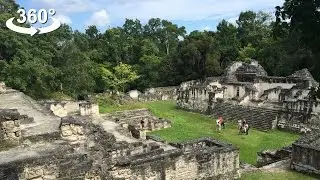 Maya Temple Ruins in the Jungle of Guatemala, VR 360 video