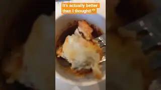 Tasting my mug pizza! 🍕🤩
