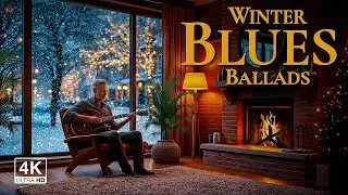 Snowfall Blues & Velvet Baritone Vocals ❄🔥 Cozy Winter Room Session &bull; LP Blues AI