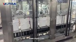 Automatic Net Weight Filling Line, Bucket Filling Machine, Automatic Pail Capping Machine