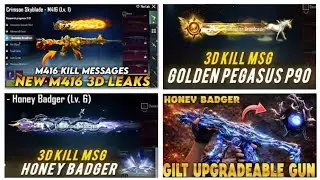 🟥NEW M416 3D LEAKS AND KILL MESSAGE | NEW HONEY BADGER 3D KILL MSG | NEW GOLDEN P90 SKINS 3D MESSAGE