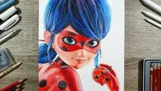 Drawing Miraculous: Ladybug & Cat Noir Awakening. / Рисую Леди Баг и Супер-Кот: Пробуждение силы.
