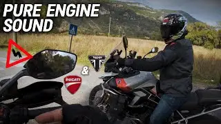 Virajlarda Peş Peşe Gazladık! | Ducati&Triumph - Engine Sound Only