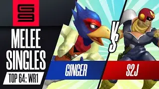 Ginger (Falco) vs S2J (Captain Falcon) - Melee Singles Top 64: Winners Round 1  - Genesis 9