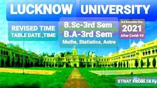 B.Sc - 3rd Semester / B.A Mathematics, Statistics, Anthropology.  Revised Time Table December-2021.