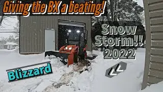 Kubota BX- Plowing in a massive snow storm!! 2022
