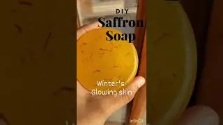 Homemade Saffron(kesar)Soap winters#shorts#diy#beauty#beautiful#glowingskin #winter#soap#naturalsoap