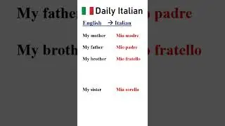 Italian family  #italianlanguage