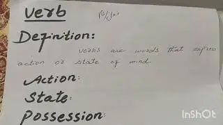 what is verb?  action, possession and state . verb definition with exemple