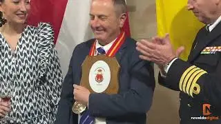Arriado de Bandera en la fragata Almirante Juan de Borbón 2025 Novelda Digital