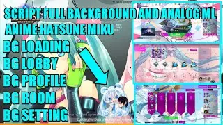 Script Full ML background and Analog Anime:HATSUNE MIKU | Jed PH 2020