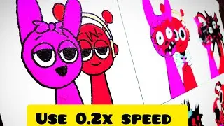 Draw Sprunki Pinki Phase 😱🤯. Use 0.2x Speed 😰😰