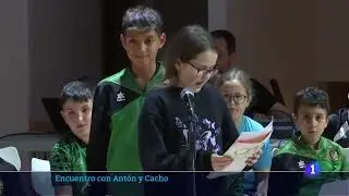 19-03-2024_CYL_Abel Antón y Fermín Cacho visitan el CEIP Sor María de Jesús de Ágreda #Soria