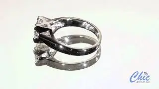 Modern Engagement ring  with  Princess cut cz Item # 6869