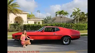 1972 Mustang Mach 1 351 Cleveland V8  www.musclecarsforsaleinc.com $26500.00 239-405-1970 Tom