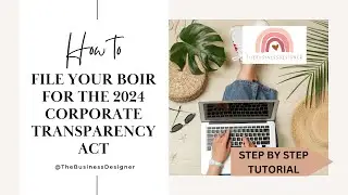 Corporate Transparency Act| How to File Your BOIR Step-by-Step Easy Tutorial for LLC Owners