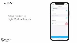 CAMJO Scenarios   How to set up a reaction to arming disarming for an automation device