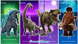 Jurassic world godzilla vs stegosaurus vs tyrannosaurus rex vs mammoth vs velociraptor #883