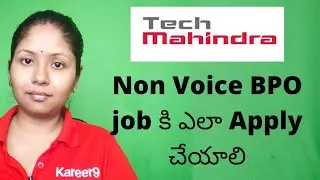 Tech Mahindra Non Voice Process Job (Telugu)