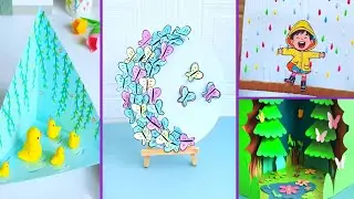 7 Easy 3D Paper Crafts for Kids | DIY Spring & Nature Craft Ideas #diy #craft