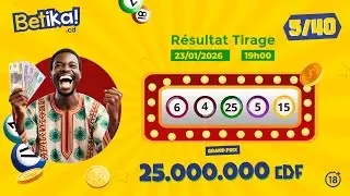 Tirage Soir Betika Loto, 23 jan 2026