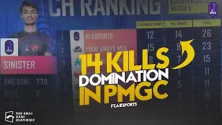 14 Kills Domination In PMGC | A1 eSports | SiNiSTER