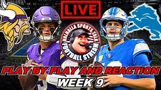 Minnesota Vikings vs Detroit Lions Play By Play and Reactions LIVE STREAM.