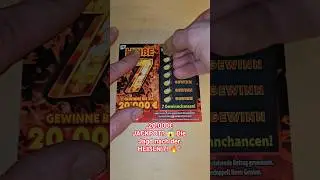 ​&bdquo;20.000&euro; JACKPOT? 😱❗️🔥&ldquo;#lotto#rubbellos#jackpot#gl&uuml;cksspiel#challenge#asmr#shorts#unboxing#funny
