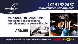 FRANSSEN REMORQUES Vente en ligne Atelier Distributeur Installateur Camping-Car pieces detachees