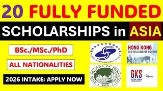 TOP 20 Fully Funded Scholarships in ASIA 2026: Urgent Deadlines (MEXT, GKS, CSC, HKPFS & More!)