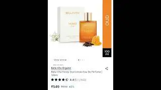 BellaVita organic honey oud unisex Eau de perfume #bellavita #bellavitaperfume #bellavitaorganic #yt