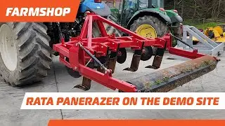 Soil aerator, subsoiler in action, the Rata Panerazer on the FarmShop Demo site