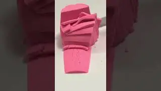 Pink Sand Very Satisfying and Crunchy | Kinetic Sand Cutting | Satisfying Video #shorts