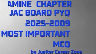 JAC BOARD|CLASS12|MOST IMPORTANT|PYQ|MCQ|CHAPTER AMINE