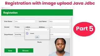 Registration with image upload Java  Jdbc(Download Source code) | Part 5