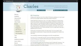 Использование прокси-сервера Charles HTTP для перехвата трафика HTTPS (SSL)