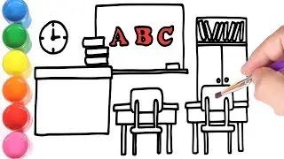 Let's start drawing and coloring for kids classroom !  kids drawing lessons
