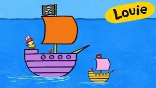 Piratboot - Louie, mal mir ein Piratboot | Lebendige bildungs malen f&uuml;r kinder