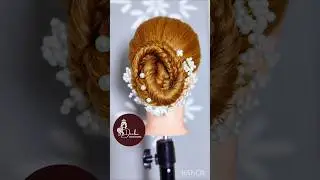 Fishtail Bun Hairstyle | Bunhair | Bridal Hairstyle #ytshorts #shorts #bridalhairstyle #bunhairstyle