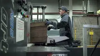 SABOS. Производство четырёхклапанных коробов из гофрокартона