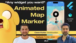 Custom animated map marker with flutter_map|Building a map application in Flutter|flutter_bloc cubit