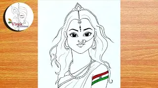 Bharat Mata Beautiful Drawing | Republic Day 2026 Special Drawing | Easy Drawing