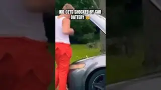 SHOCKED BY CAR BATTERY 🤯 #tiktok #lit #funny #cars #acura #carbattery #carproblems #fyp #shorts