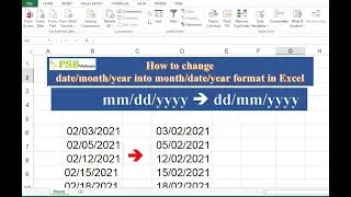 Excel Tip: How to change date/month/year format into month/date/year in Excel | #Short